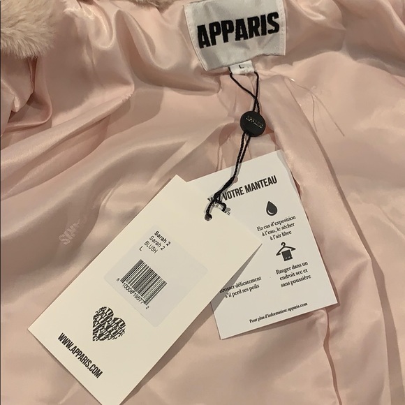 NEW Apparis Sarah Soft FauxFur coat Light Pink L - Picture 6 of 8